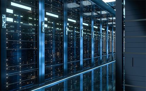 Racks of servers benefit from new sustainability solutions. 